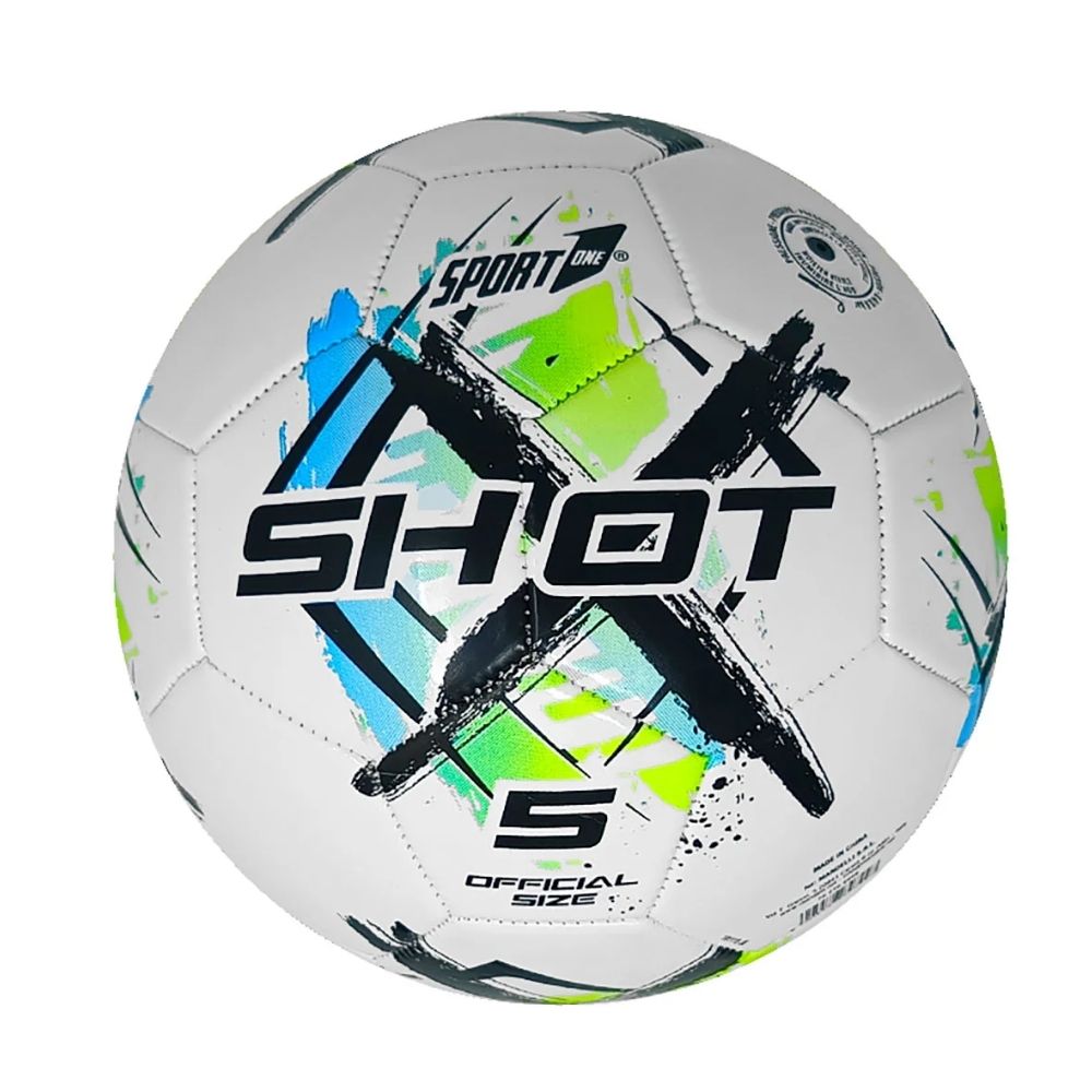 Pallone da Calcio Shot Verde - Misura 5 - in Cuoio Sintetico