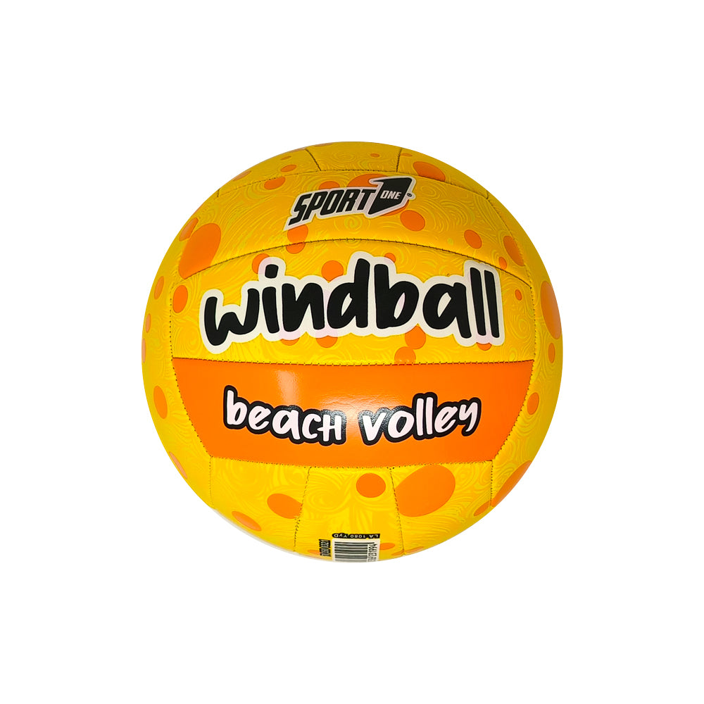 Pallone Windball Beach Volley Giallo - Misura 5 - Soft Touch in Cuoio Sintetico