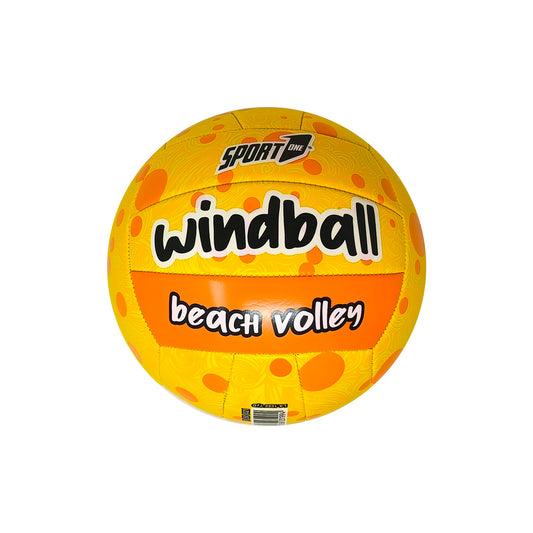 Pallone Windball Beach Volley Giallo - Misura 5 - Soft Touch in Cuoio Sintetico