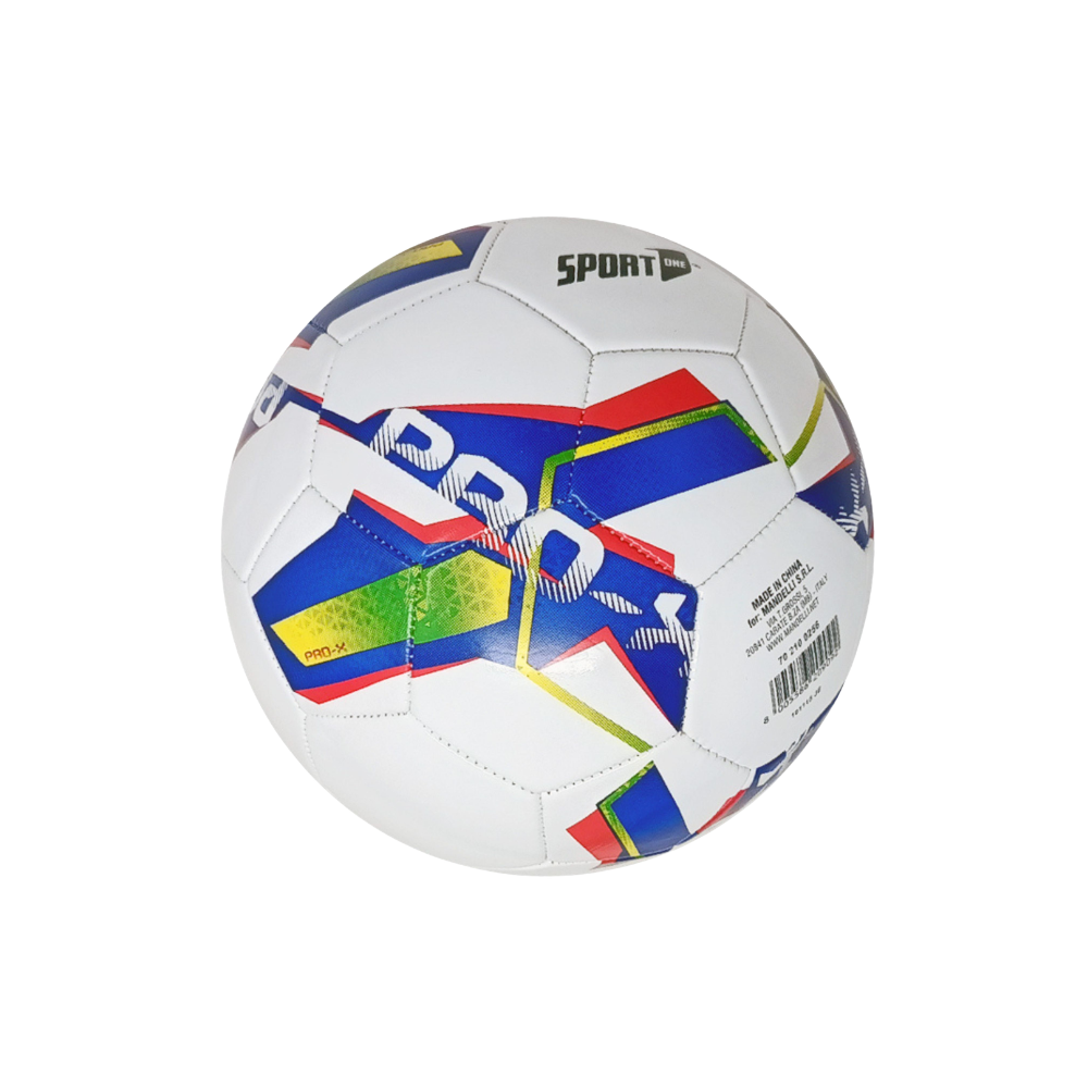 Pallone da Calcio PRO-X Giallo e Verde - Misura 5 -  in Cuoio Sintetico